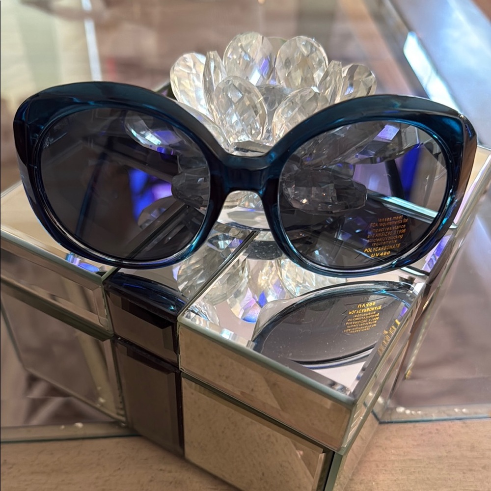 Hot chic Stylish Blue Oversized Sunglasses